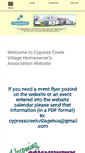 Mobile Screenshot of cypresscreekvillage.org